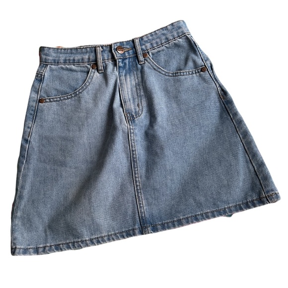 PRINCESS HIGHWAY | Faded wash denim mini skirt